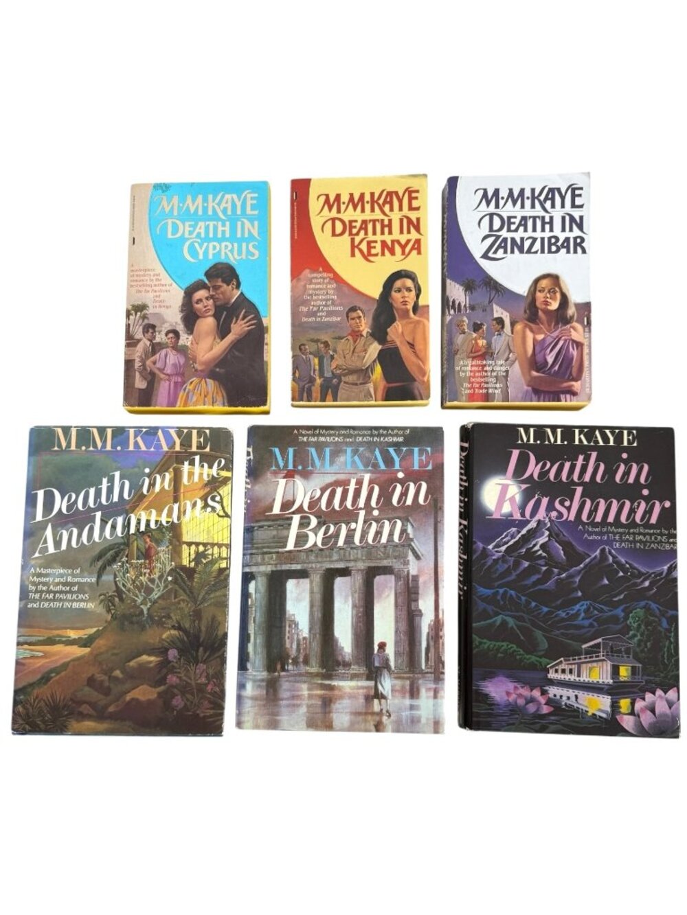 6 M.M. Kaye Series Death In Andamans Berlin Cyprus Kashmir‎ Kenya Zanzibar HC PB